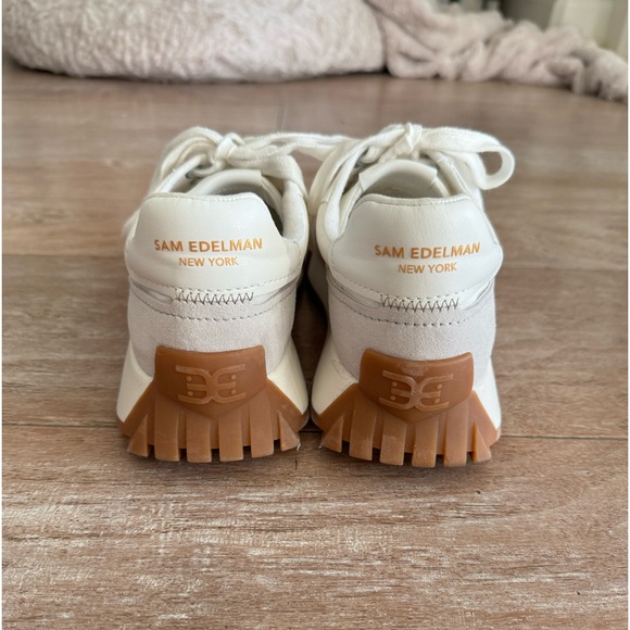 Sam Edelman Layla White Suede Sneaker - Picture 9 of 9